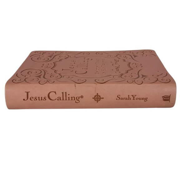 Jesus Calling: Enjoying Peace In His Presence By Sarah Young Pink LeatherSoft - Picture 2 of 4